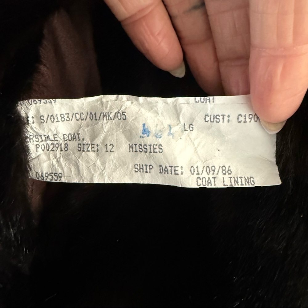 STERLING STALL Vintage Union Made Faux Fur Coat 1986 Button Front Pockets Sz 12 - Picture 15 of 16